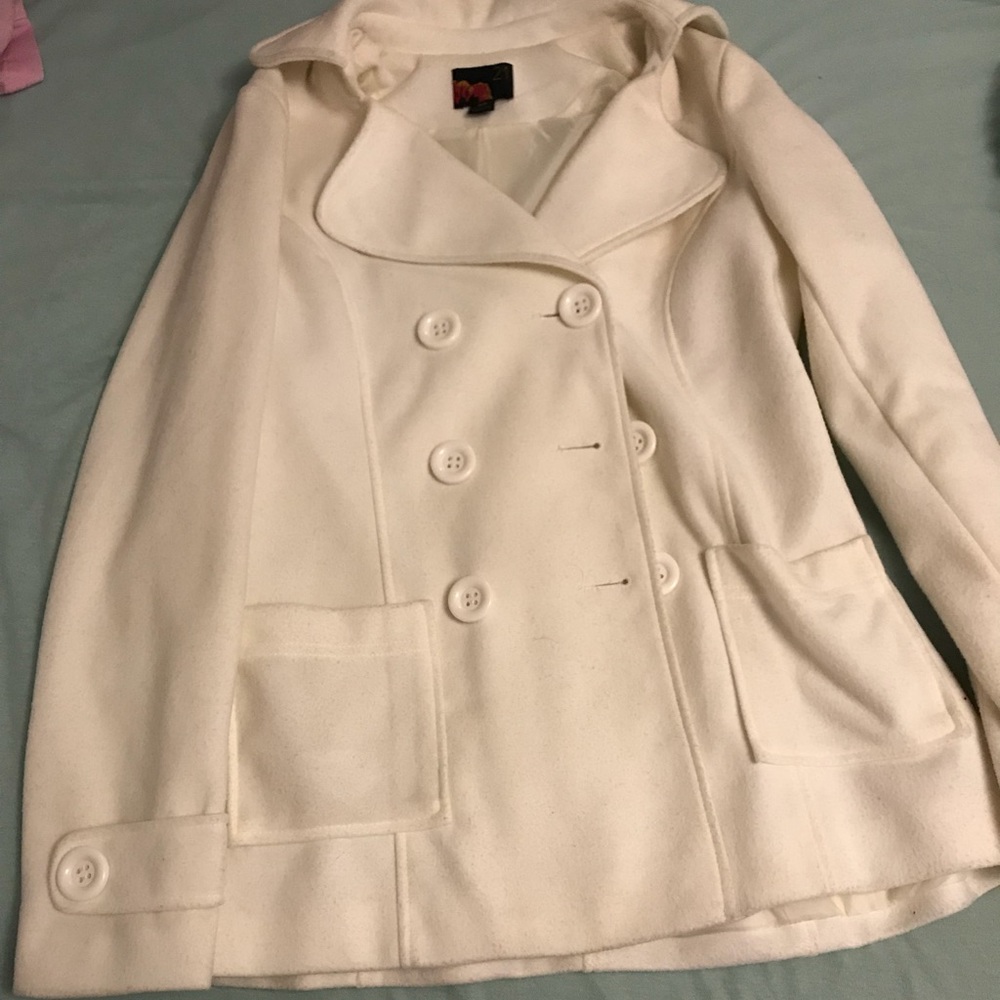 White pea coat (forever 21- size medium)